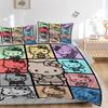 3pcs Multicolor Hello Kitty Bedding Set 1 Soft Quilt Cover + 2 Pillowcases, Machine Washable Suitable for All Seasons, Perfect Gift W062