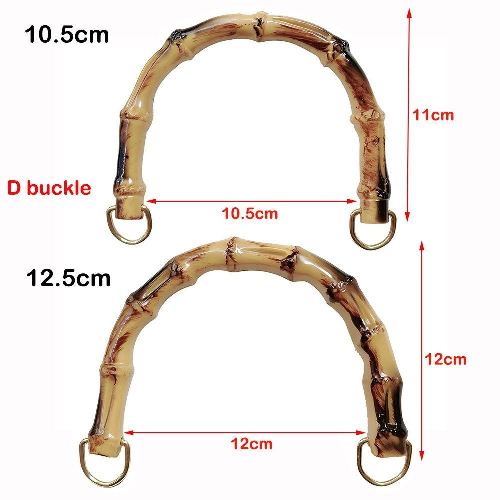 New Detachable Bamboo Purse Handles With Buckle 15.5CM Bamboo Bag Handles Bag Accessories Handbags