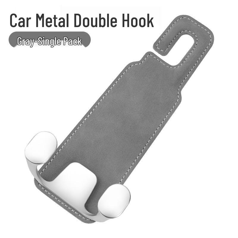 Suede Metal Car Seat Back Hook & Organizer