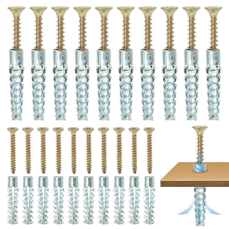 50Pcs 6Mm Expansion Pipe For Hollow Walls Metal Expansion Screws Kit Self Tapping Screws Pipe Drilling Plug Fastener Bolt