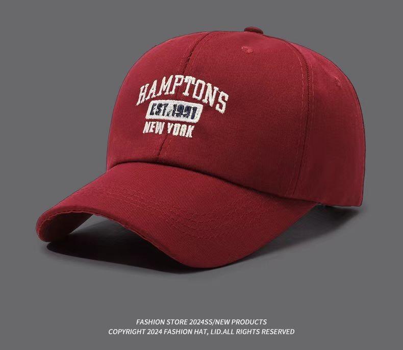 

Hamptons Baseball Embroidery Cap Outdoor Breathable Hat Peaked Caps Gift Stylish бордовий
