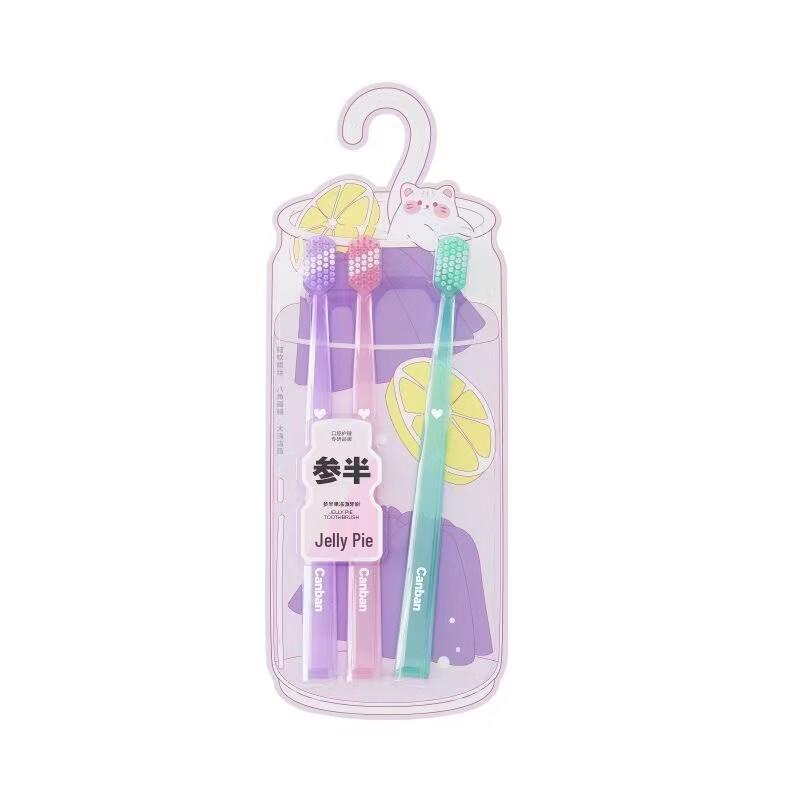 Canban Jelly Pie Soft Bristle Toothbrush 3-Pack