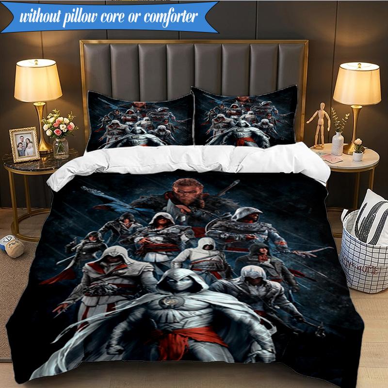 Assass Warrior 3pcs K-pop Music Group Bedding set,Ideal for Bedroom, Dormitory,Including Duvet Cover And 2pcs Pillowcases,Fan Gifts