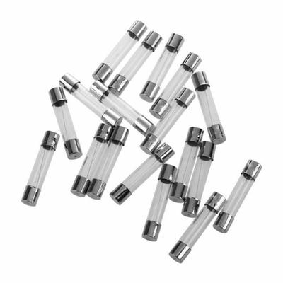 25 fusibile in vetro a soffiaggio rapido 5x20mm 0,1 A ~ 30 A 6X30 mm 0,2 A ~ 35 A Fusibile in vetro per accessori per auto a corrente multi-elettrica Fusibile 6x30