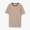 Merz B.schwanen Good Originals STripe T shirT Brown Mbe1m60006a50