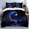 "Moonlight Landscape Art Decor" Bedding Set with 1 Duvet Cover 2 Pillowcases Single Double King Queen, Gift