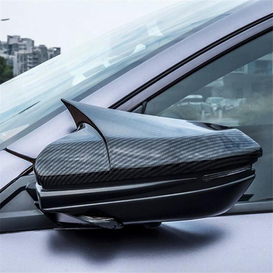 Side Mirror Cover Trim Cap Fit For Honda Civic 10Th 2016 2017 2018 Carbon Fiber Look