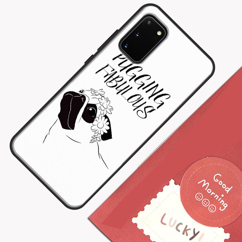 Lustige Cartoon Mops Handyhülle Für Samsung Galaxy S25 S26 Ultra S20 S21 S22 S23 S24 Plus S9 S10 S25 FE Hülle Schale