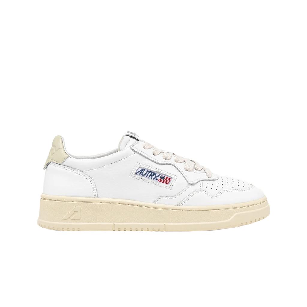Autry Medalist Low Goatskin Sneakers White