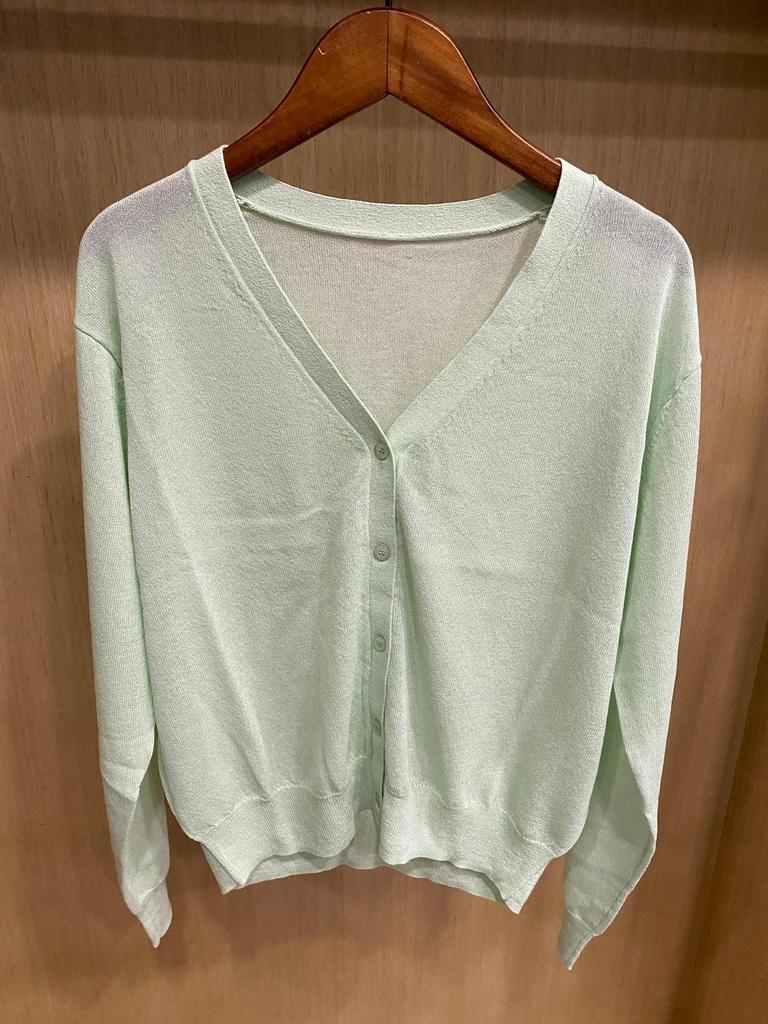 2025 Spring/Summer Women's Japanese Style V-Neck Knit Cardigan