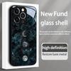 Different Phases Moon Tempered Glass Phone Case For iPhone 17 16 Pro Max 15 14 13 12 11 Pro 17Air 16E 7 8 Plus XR XS X Cover