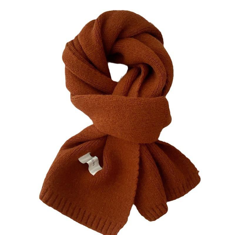 New Imitation Cashmere Knitted Scarf for Women Winter New Korean Fashion Versatile Warm Scarf Soft and Skin Friendly