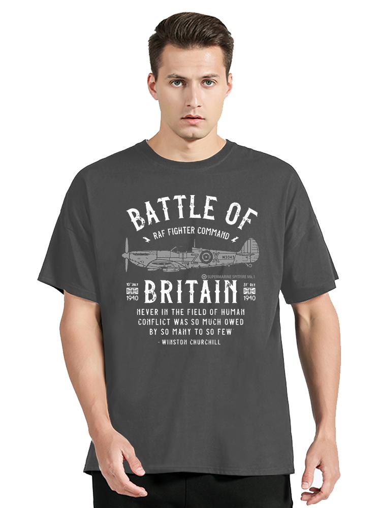 Battle Of Britain The Few - Winston Churchill Spitfire Cotton Fitness T-shirt Oversized Unisex Tshirt Streetwear Tops Tees