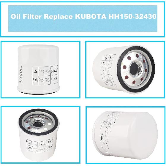 HH150-32430 Oil Filters For Kubota D722 D902 WG750 WG752 WG972 Grasshopper 321D 325 325D 329 432 721 721D 725 729 932 Tractors Replace 70000-15241