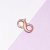 925 Sterling Silver Double Opening Figure 8 Spring Clasp for Necklaces and Bracelets
