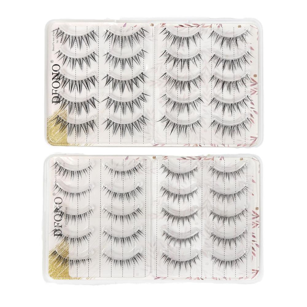 

Dense Fluffy False Eyelashes DIY Thick Curled Up Eyelashes Fake Cluster Eyelashes Women/Girls 20Pairs