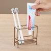 Support Compact Brosse à Dents et Dentifrice en Acier Inoxydable - Étagère de Rangement pour Salle de Bain