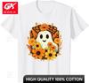 Flower Ghost Halloween Cute Ghost Horror Fun Unisex and Women Gift Top Tshirt Funny Vintage Graphic T Shirts