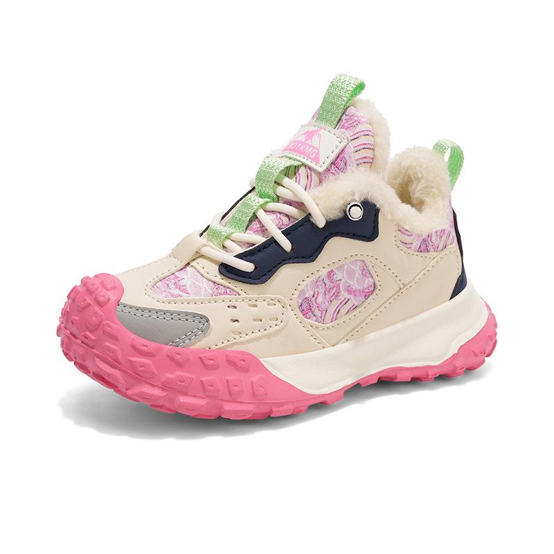 Winter Thickened Velvet-Lined Non-Slip Kids' Warm Sports Shoes