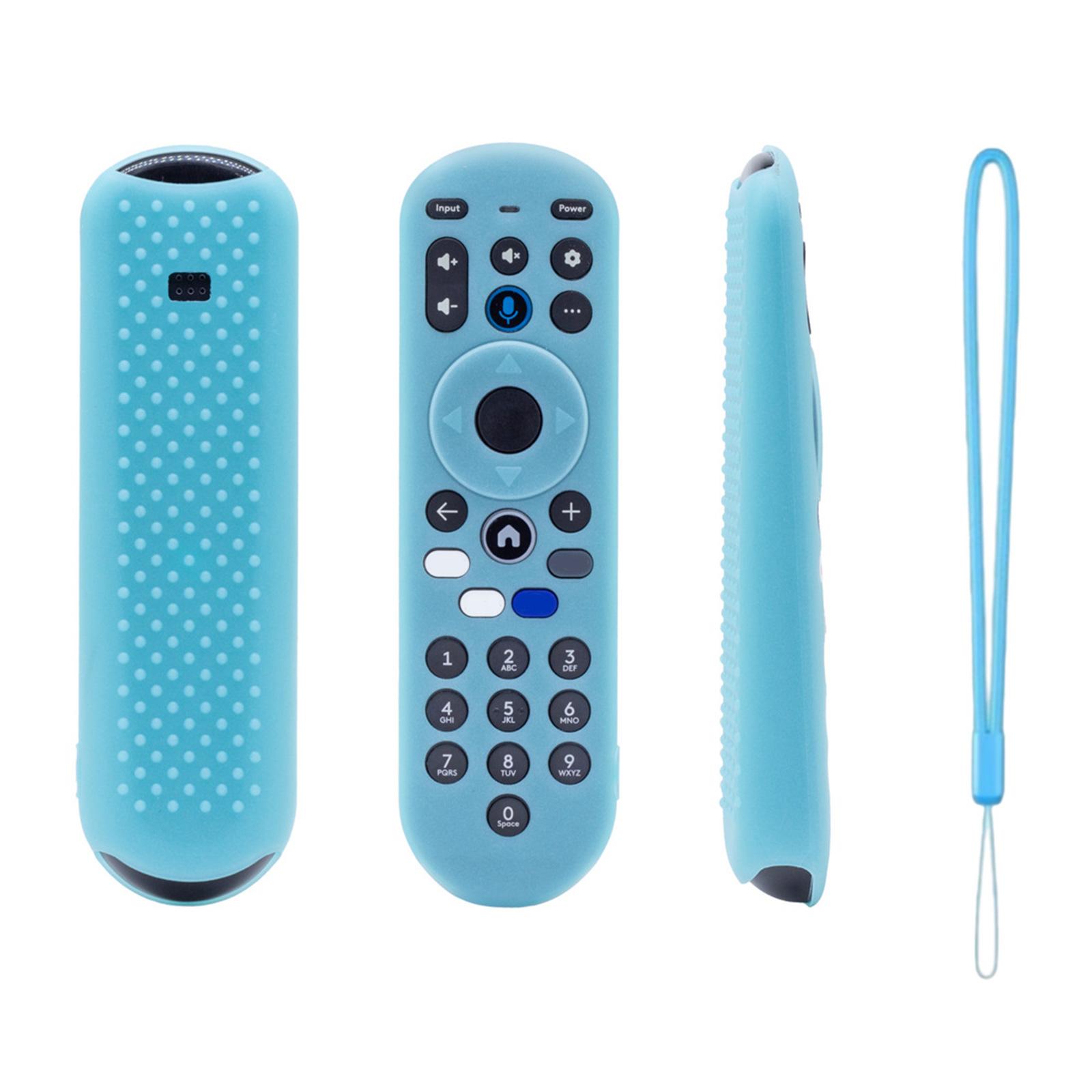 Protective Cover Sleeve Compatible for Xumo Remote Control Silicone Protective Sleeve Silicone Case Cover with Lanyard флуоресцентный синий