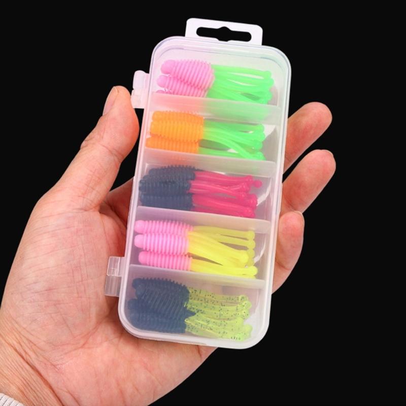 30pcs Soft Baits Swimbait Jigging Fishing Lure Double Tail Artificial Baits Wobbler Fishing Baits Fishing Tackle