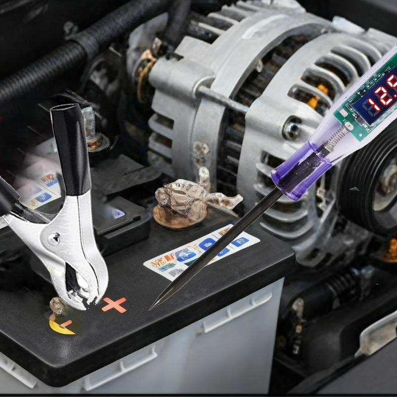 Digital Auto Circuit Tester for Car Fuse Check Electrical Diagnostic Tool 12V/24V 90V LED Car Test Light Pen Type Voltage Tester