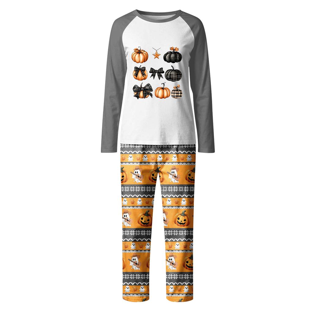 Halloween Tag Drucke Familie Passend Langarm Tops+Hosen Set Familie Passende Sets