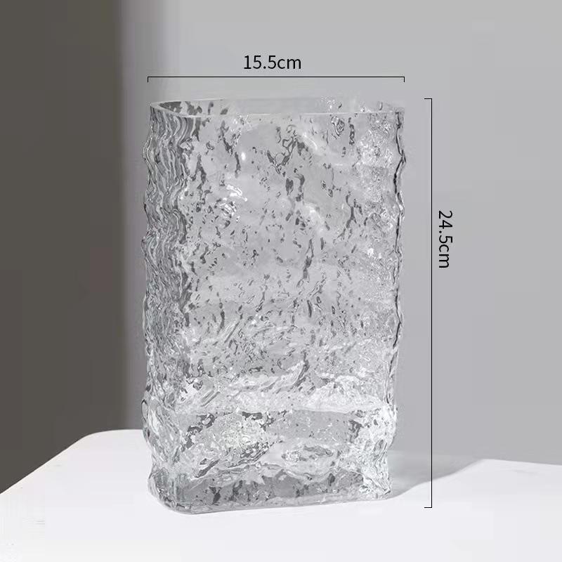 

Финская ледниковая ваза Nordic Simple Прозрачный стеклянный цветок Гидропонное украшение Цветочный светильник Роскошная настольная цветочная композиция