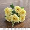 Single Stem Artificial Flower Rose For Indoor Decoration Silk Fabric Artificial Flowers For Room Decoration Small Bunch Of Plastic Flower Bouquets.