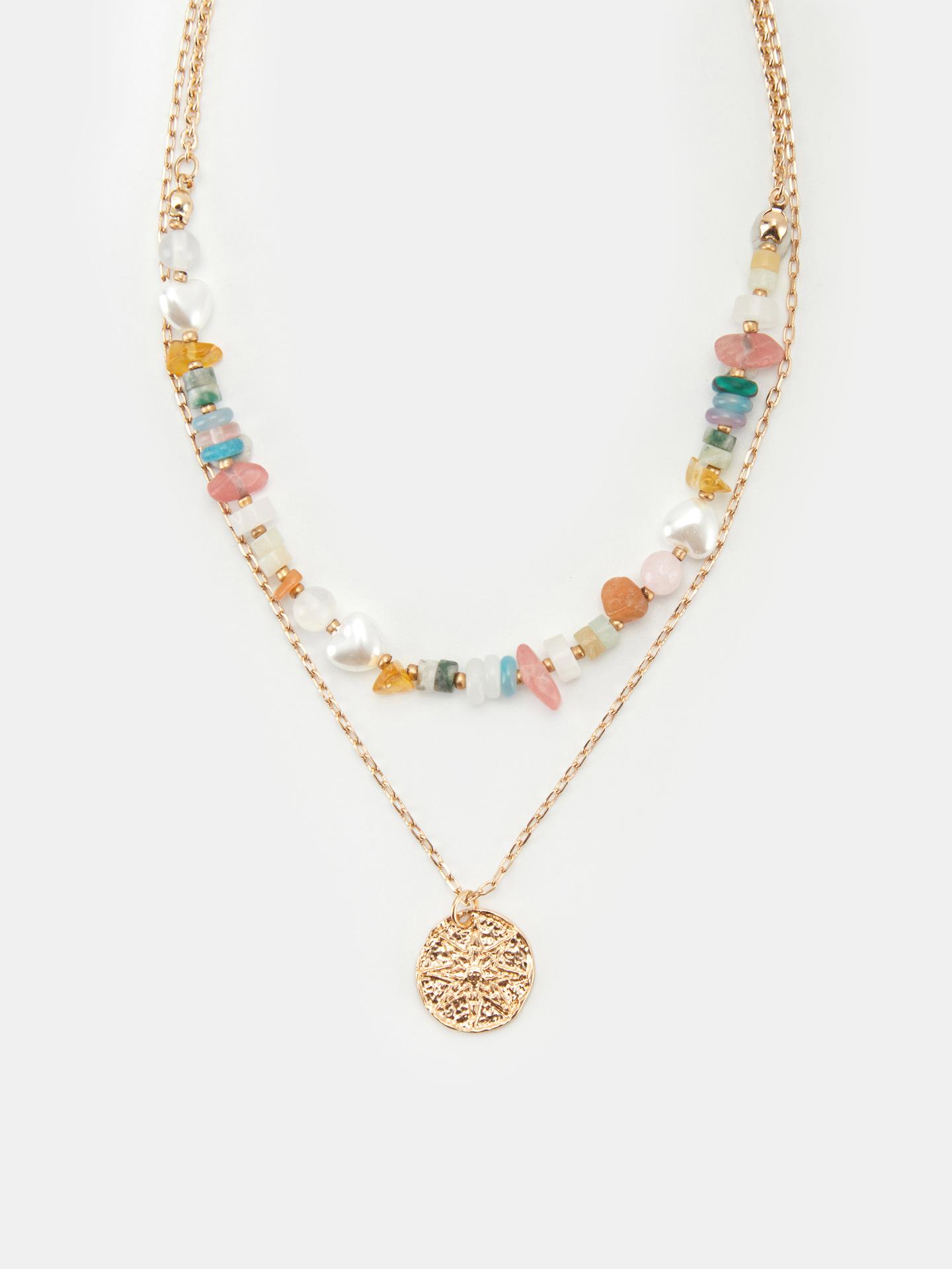 

Модное, персонализированное, простое бисерное двухслойное колье-цепочка, универсальное, высококлассное, цепочка для ключицы