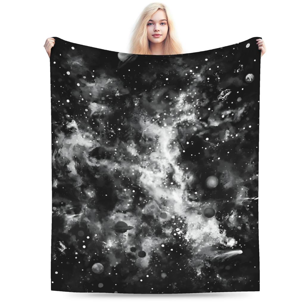 Warm Soft Blankets Children Travel Space Planets Rockets  Bedding Throws  Flannel Bedspread For Bedroom Street Trend Sofa Bed