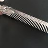 Premium Stainless Steel Beard Comb Fine Tooth Scalp Grooming Tool for Dandruff Removal Portable Men Hair Styling