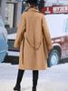 2025 Fall/Winter Women's Wool Double-Breasted Tie Coat