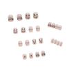 24pcs/set Cool Black Manicure Flame Line False Nails Finished Wearable Nail Stickers Press On Nail
