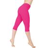 Womens Low Waist Yoga 34 Capri Pants Fitness Sports Gym Basic Leggings Shorts