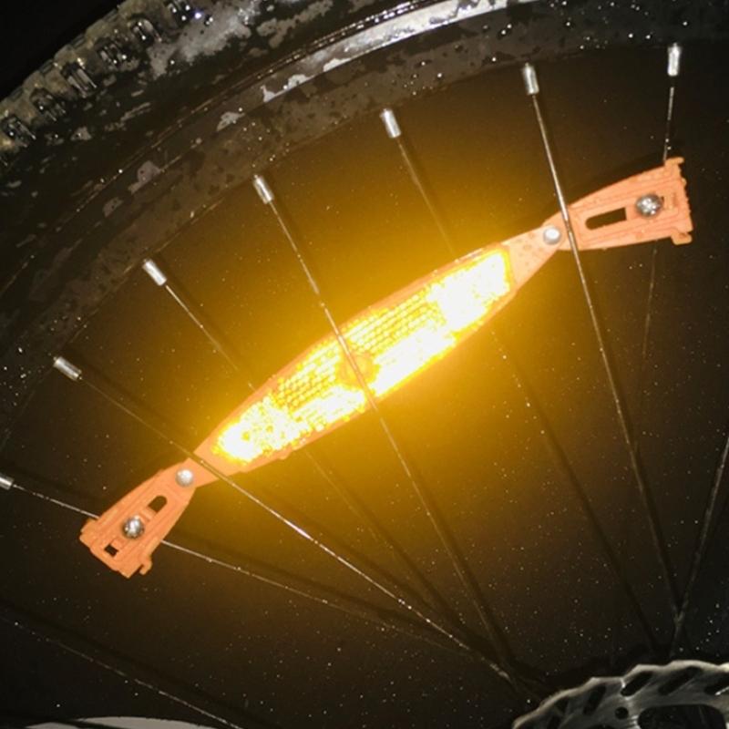 Durability Bicycles Wheel Reflectors For Enhances Night Safety Easy Installation On Mountain And City Bikes