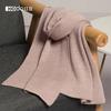 Red Bean Pure Wool Scarf for Women's Autumn and Winter New Wool Scarf for Warmth, Neck Protection, and Cold Resistance, Fashionable and Versatile