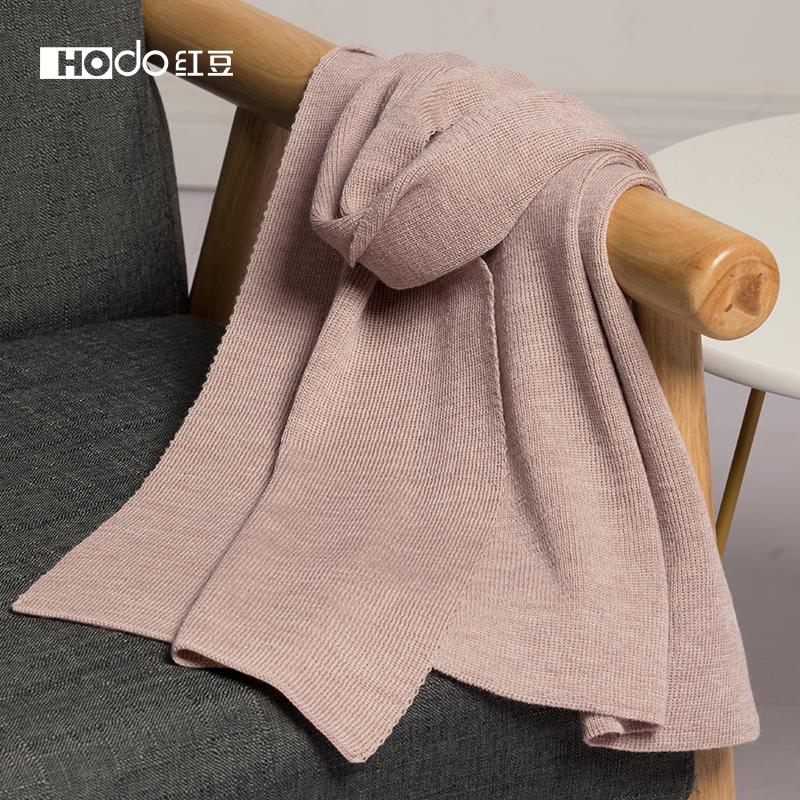 Red Bean Pure Wool Scarf for Women's Autumn and Winter New Wool Scarf for Warmth, Neck Protection, and Cold Resistance, Fashionable and Versatile