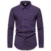 Men's Thick Solid Color Corduroy Button Shirt Men's Casual Fashion Warm Jacket