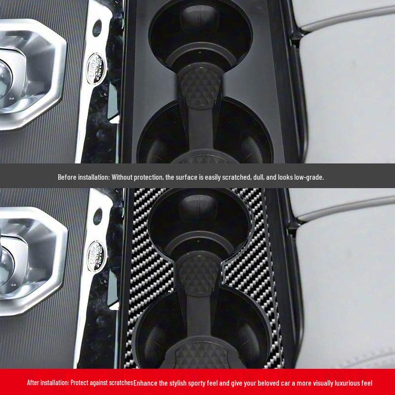 Samolepka na panel držáku nápojů z uhlíkových vláken pro Land Rover Range Rover Evoque L.