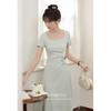 Lu Xiangnan 'Endless Bloom' French Style Slim Fit Dress