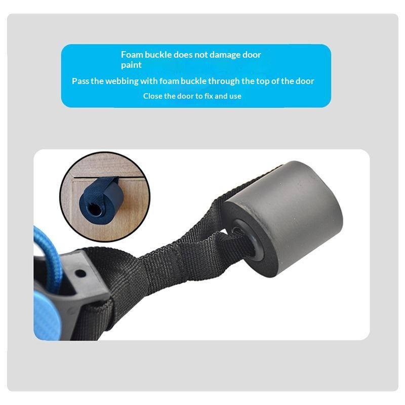 Door Mounted Upper Limb Rehab Pulley Trainer Portable No Install Soft Non Slip Handles for Travel Hotel Upper Limb Exercise