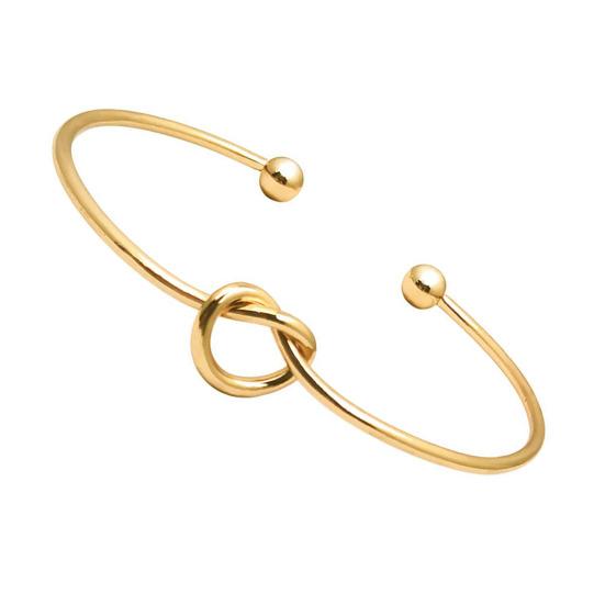 Infinity Knot Cuff Bracelet Forever Love Knot Bangle Bracelet Adjustable Bracelet Gift for Women Bridesmaid Girlfriend