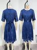 Spring-Summer Lace Slim Fit Bowknot Formal Dress