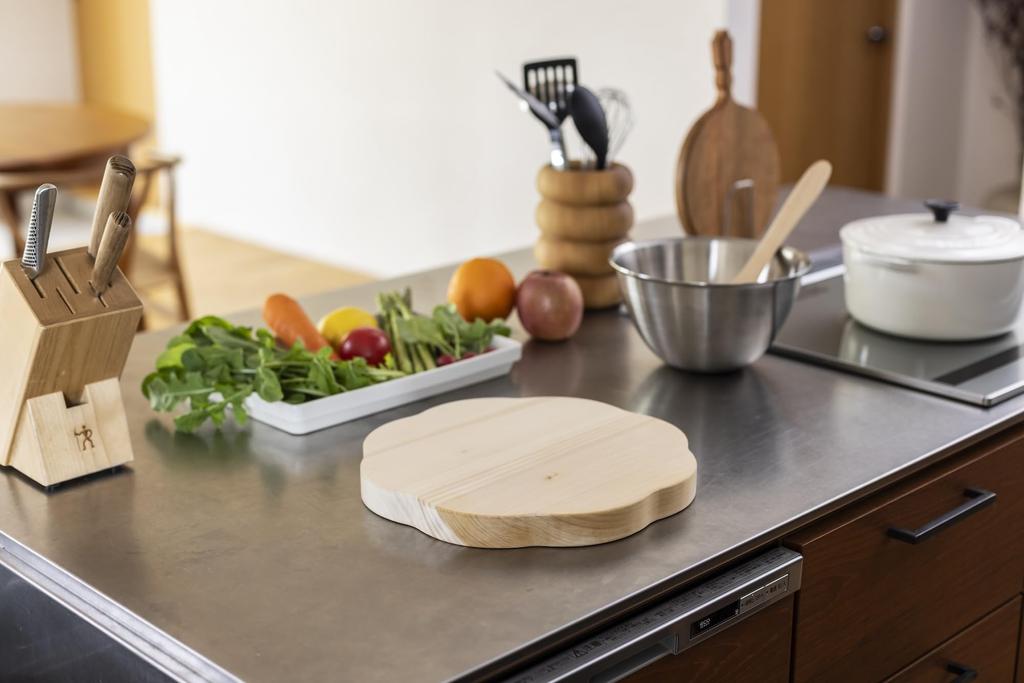 Ciocănitoare Ginkgo Tăiere Făcut din Tăiere de Arbore Ginkgo Natural Placă cu Flori Tăiate, Lemn, Japonia, Lemn, Placă, (L)