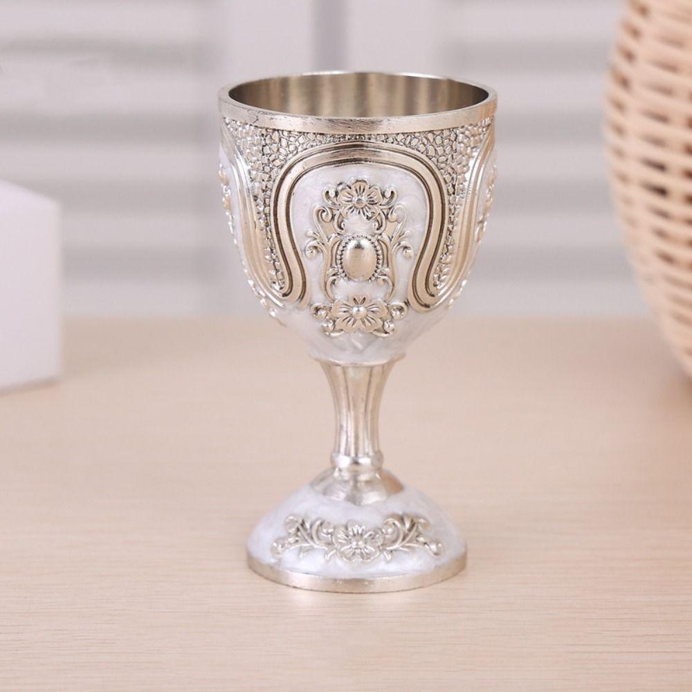 European Style Wine Glass Classic Metal White Wine Cup New Goblet  Family Friend Neighbor Gift