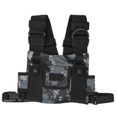 Funk Schulterholster Brustgeschirr Halter Weste Rig Funk Brust Fronttasche Tasche Universal für 2
