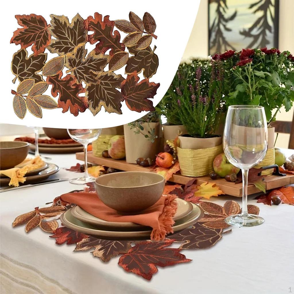 Fall Thanksgiving Table Mat Autumn Theme,Tabletop Decoration,Party Home Kitchen Farmhouse Harvest