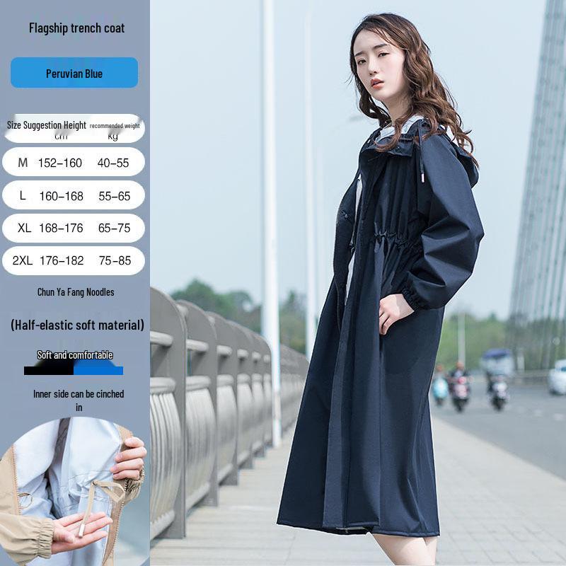 Japanese Women's Waterproof Windbreaker Poncho for Hiking