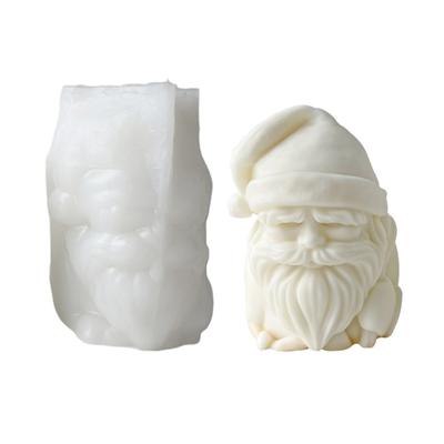 Christmas Santa Claus Silicone Candle Mold for Candle Making,Christmas Ornament Mold Plaster Aromatherapy Candle Mold